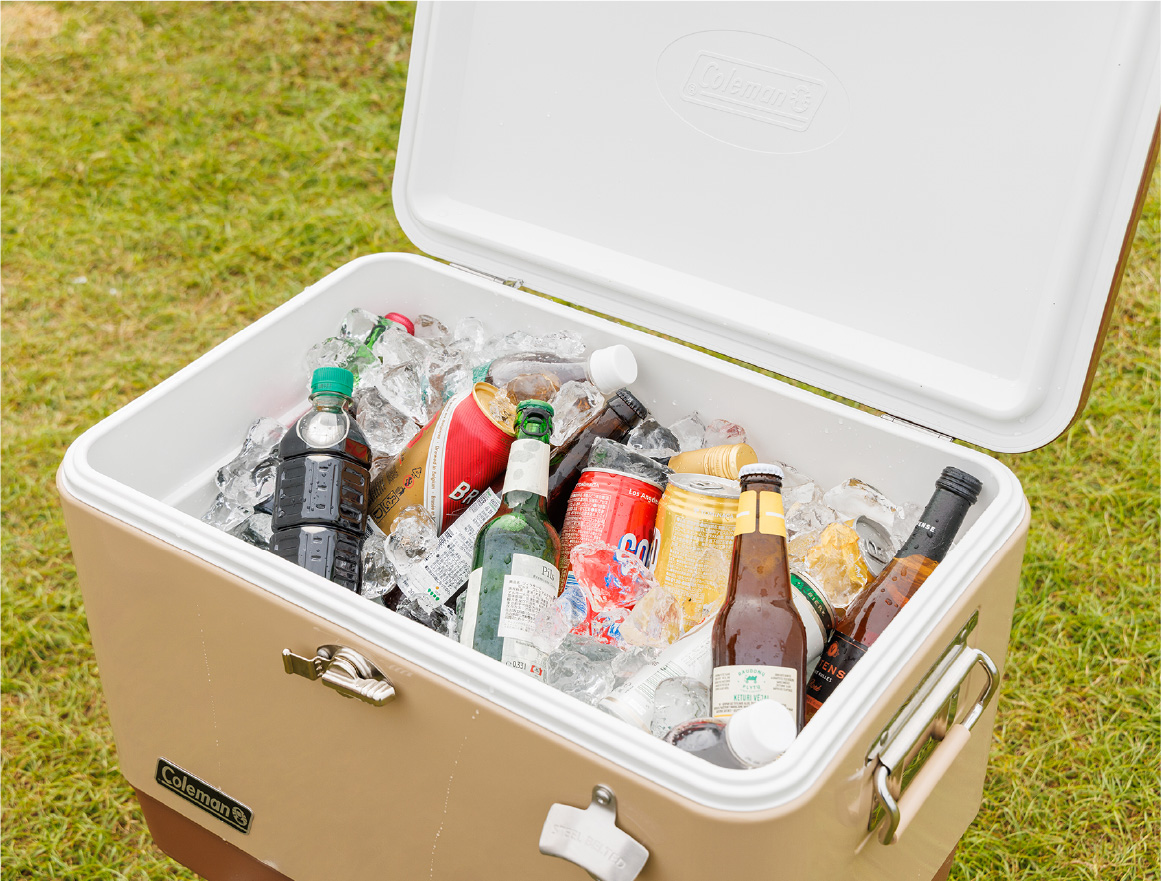 54QTスチールベルト(R)クーラー(バターナッツ)