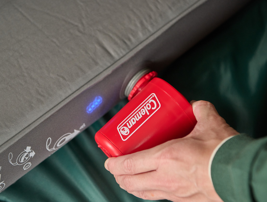 【モバイルポンプによる空気注入】