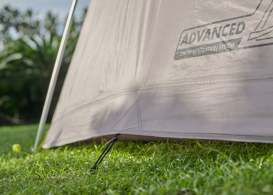 アンダーベンチレーション（フライシート寝室側下部）