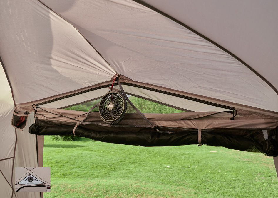 ファンを取り付けてさらに快適な室内に