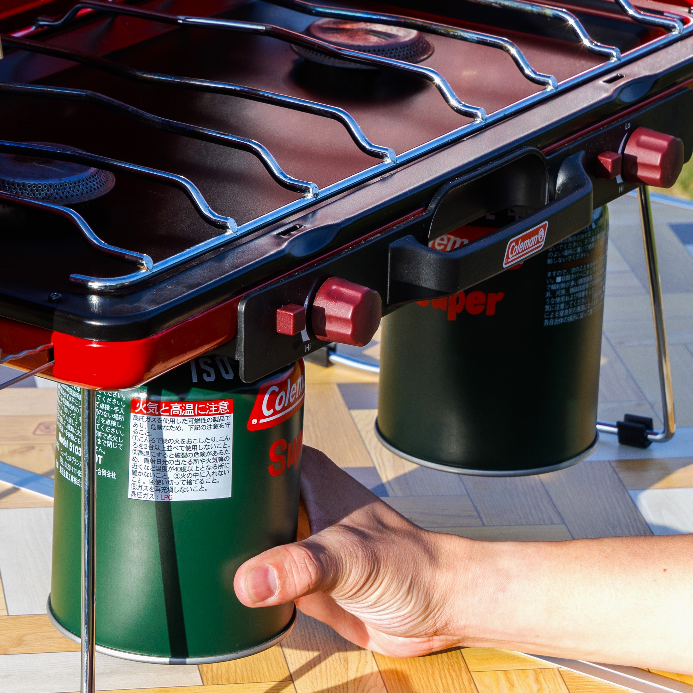 パワーハウスLPツーバーナーストーブⅡ（バターナッツ）