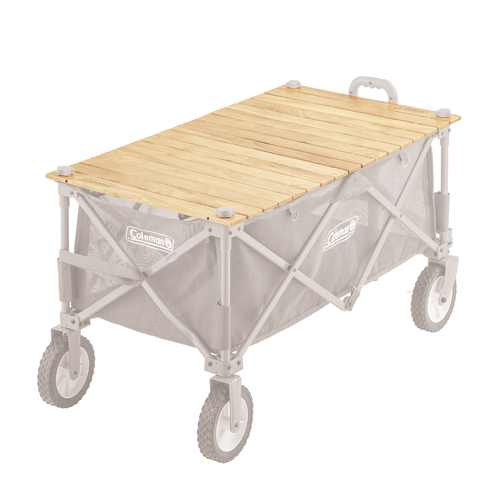 アウトドアワゴンウッドロールテーブル