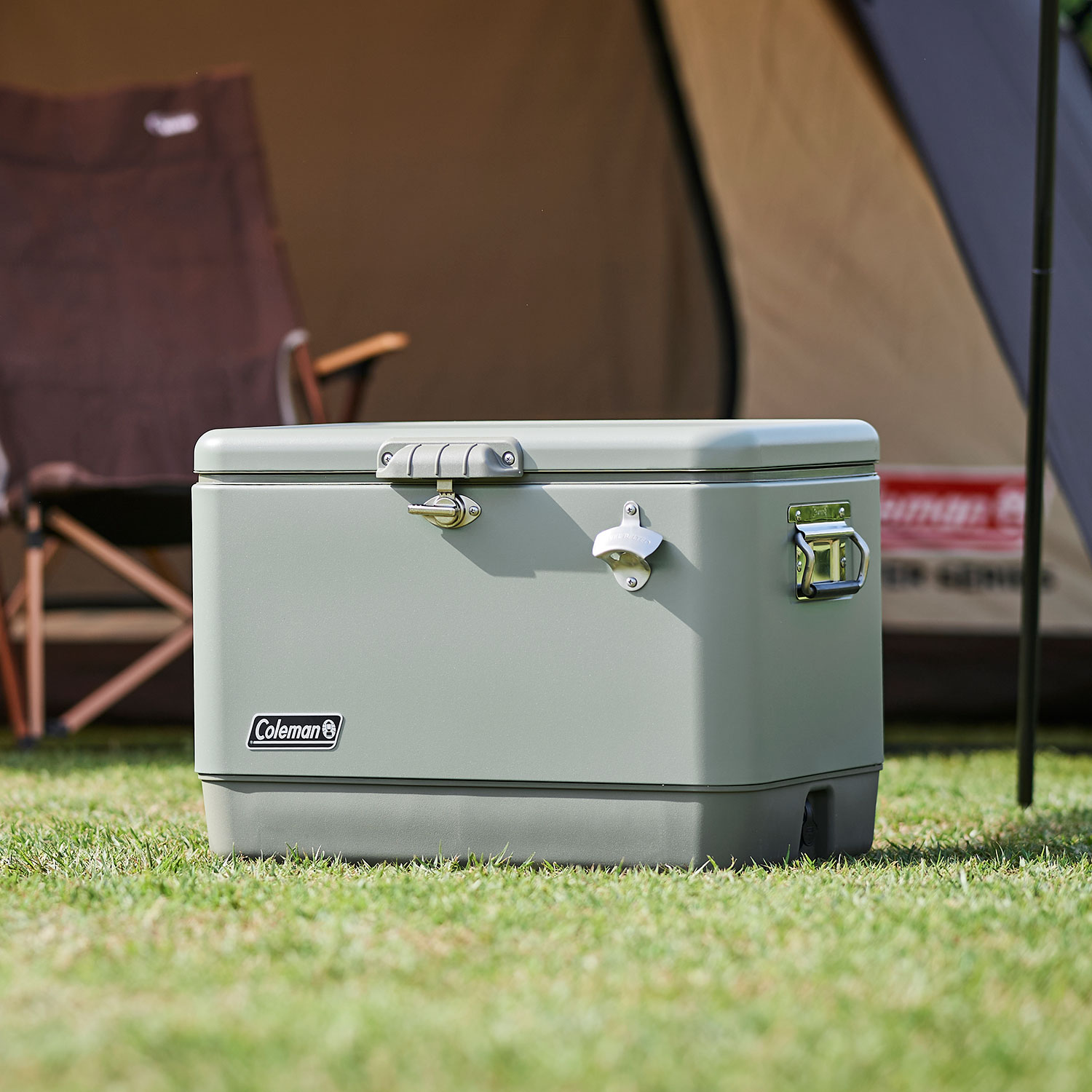 54QT スチールベルトクーラー（セージ）