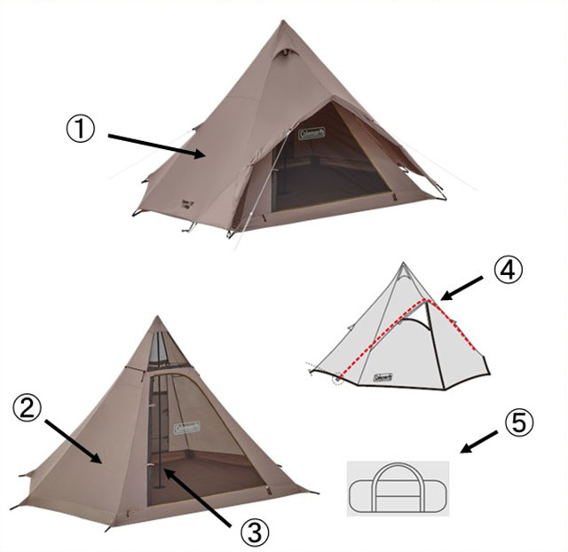 ティピー / ST（グレージュ）用フライシート
