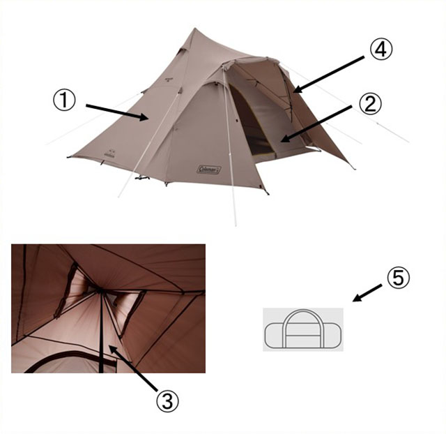 ワイドティピー / 3025（グレージュ）用キャリーケース