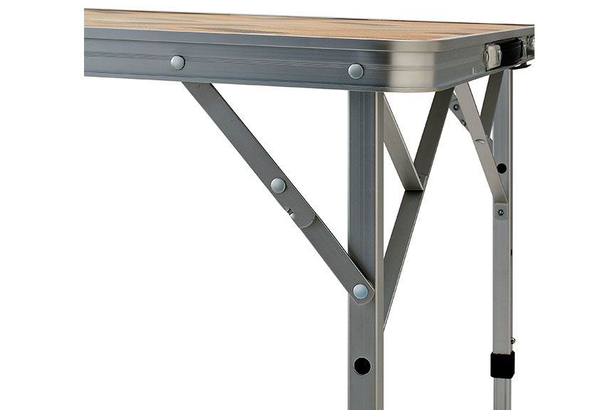 安定性の高い脚部ロック部分