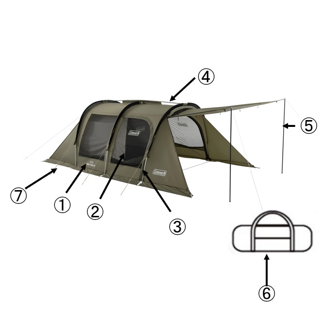 トンネル2ルーム/240用メインポール