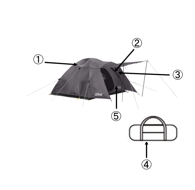BC クロスドーム270（チャコール）用フライシート