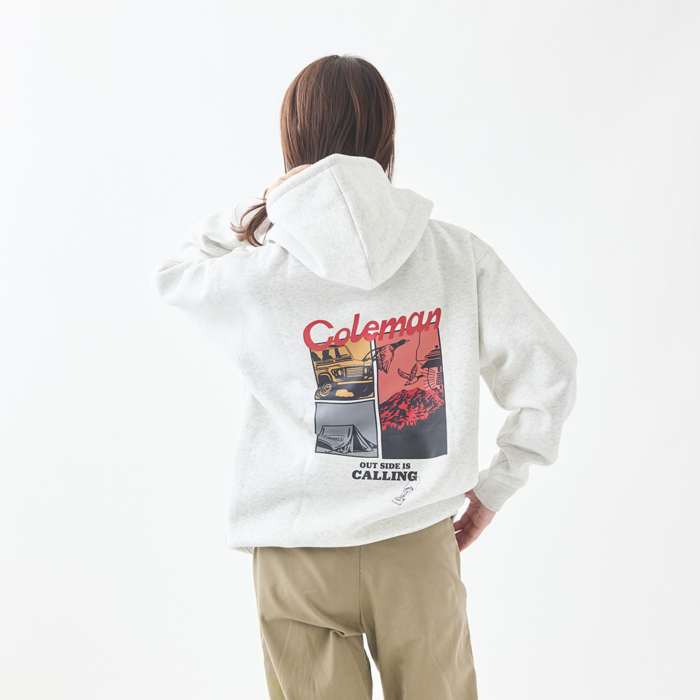 フーディー コラージュ（ライトグレー）