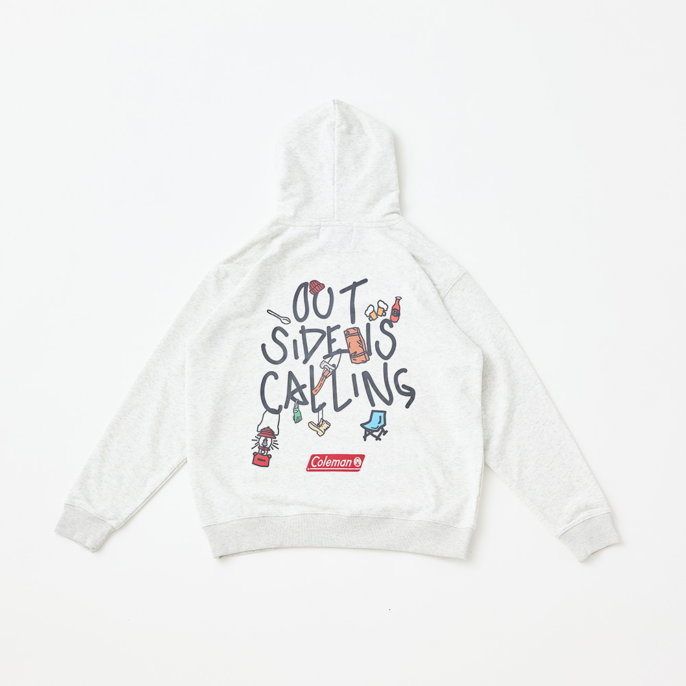 フーディー キャンプグッズ（ライトグレー）