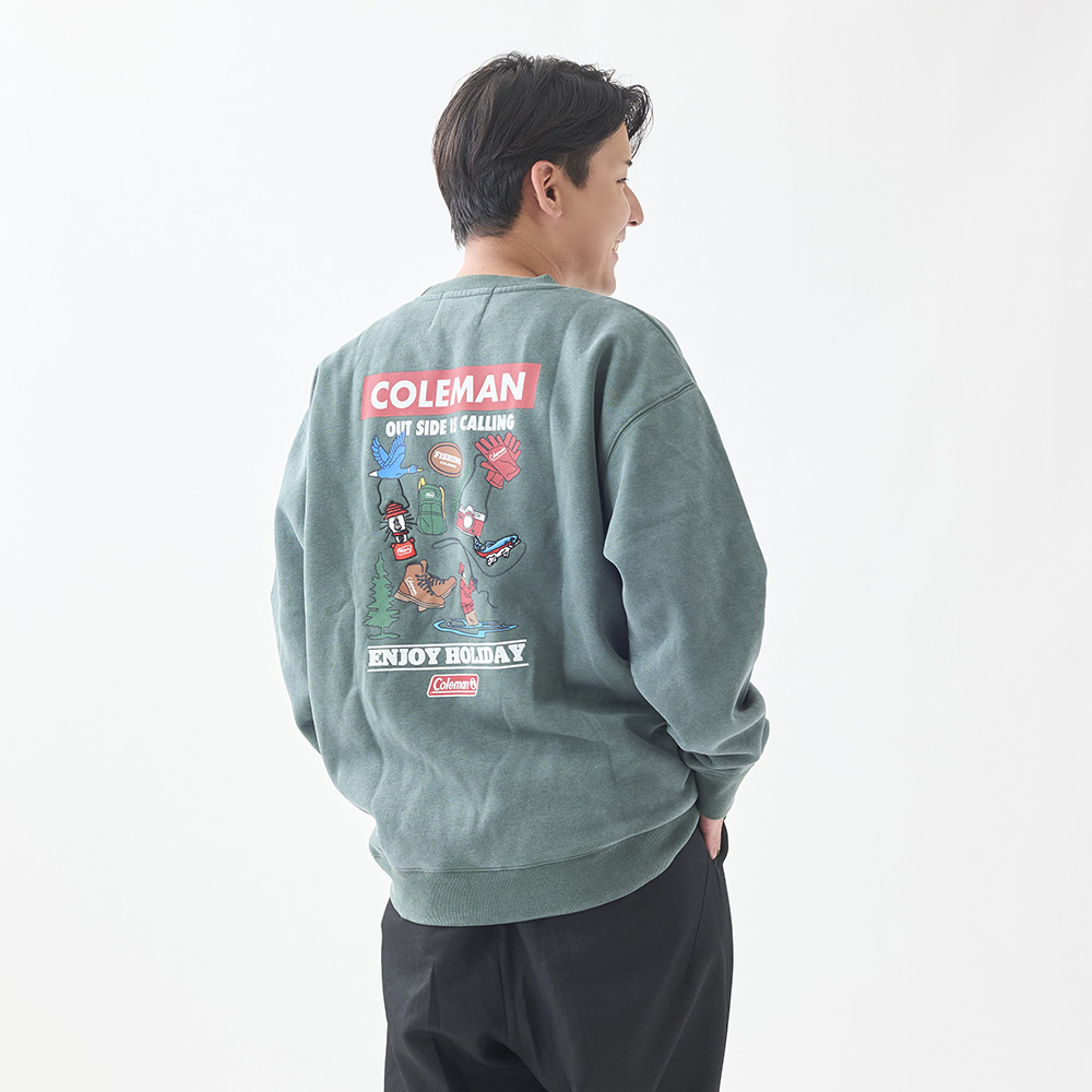 スウェットクルー エンジョイホリデー（グリーン）