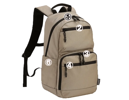 アトラス22グレージュ外側ポケット