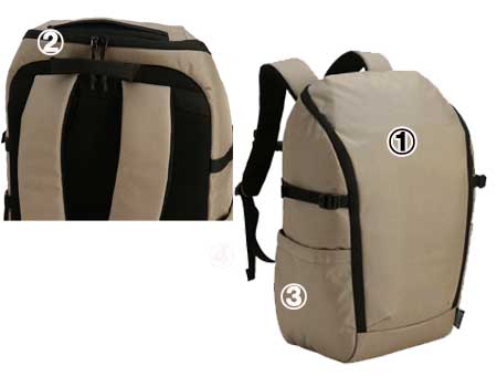 アトラス30グレージュ外側ポケット