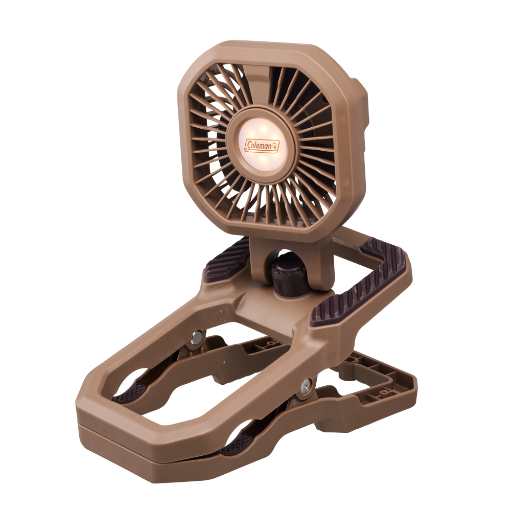 アウトドアクリップライトファン（ブラウン）
