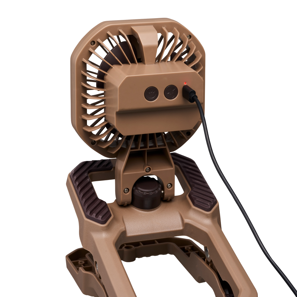 アウトドアクリップライトファン（ブラウン）