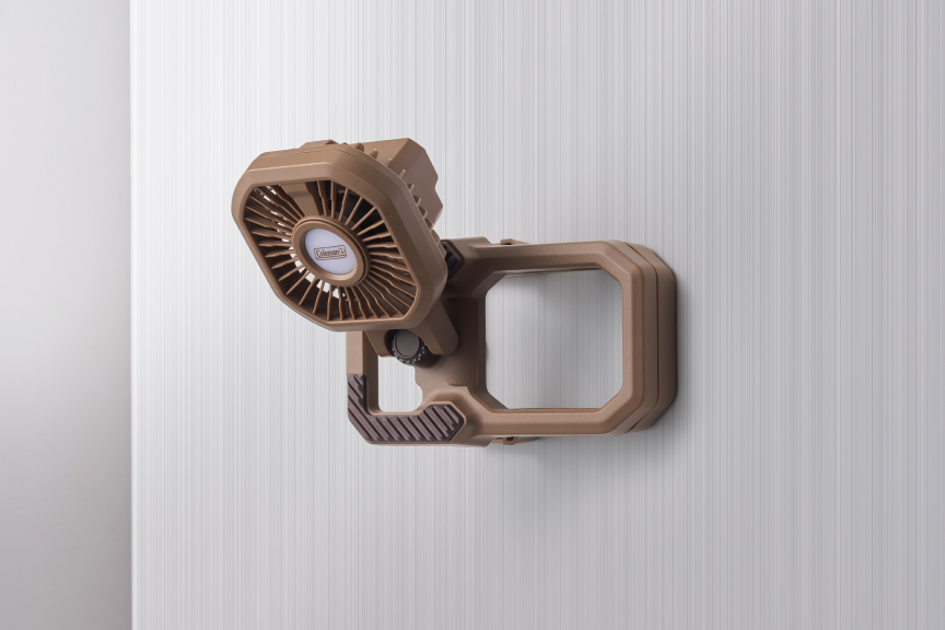 アウトドアクリップライトファン（ブラウン）