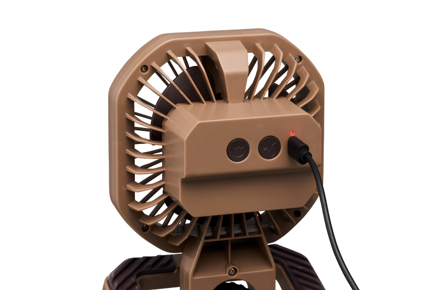 アウトドアクリップライトファン（ブラウン）