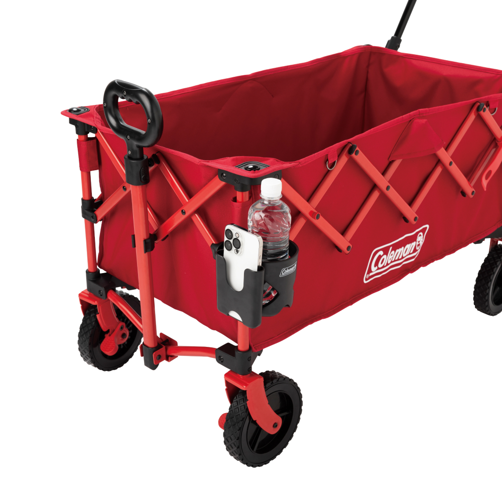 アウトドアワゴンとカップホルダー