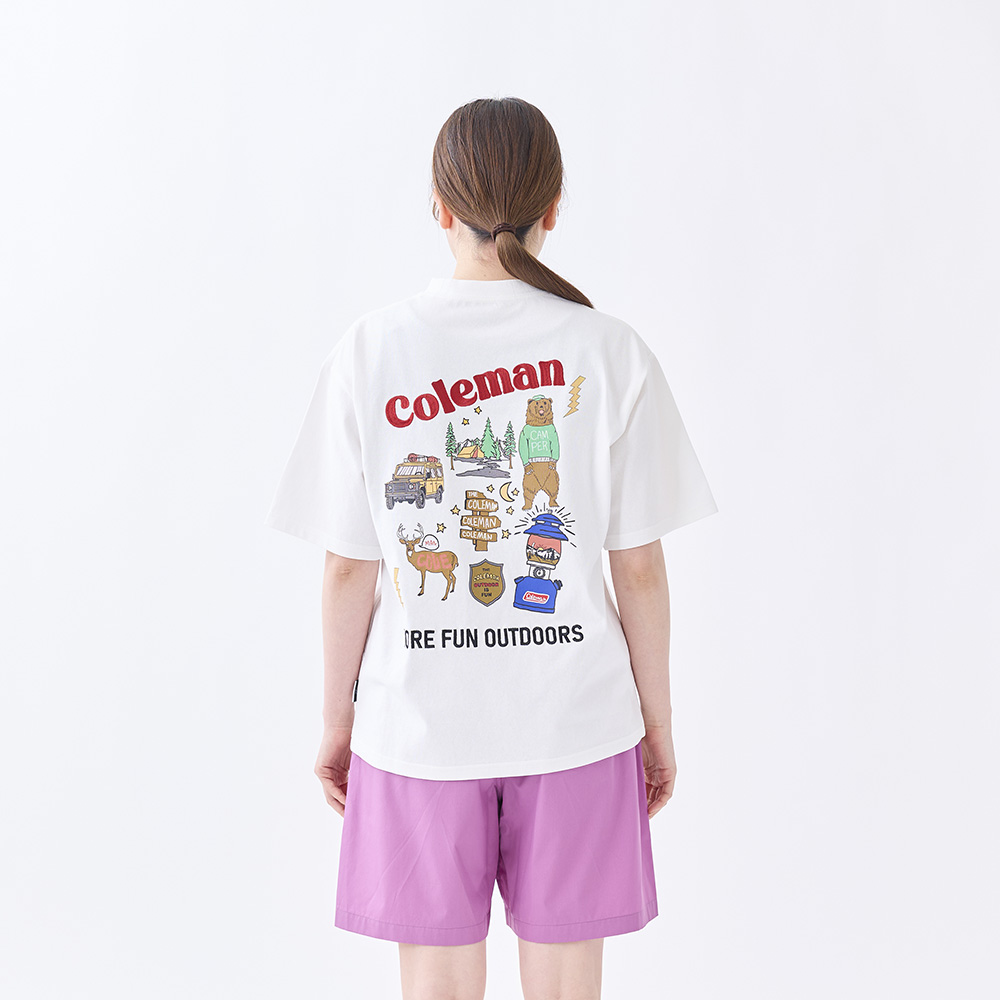 Tシャツ キャンププリント（ホワイト）