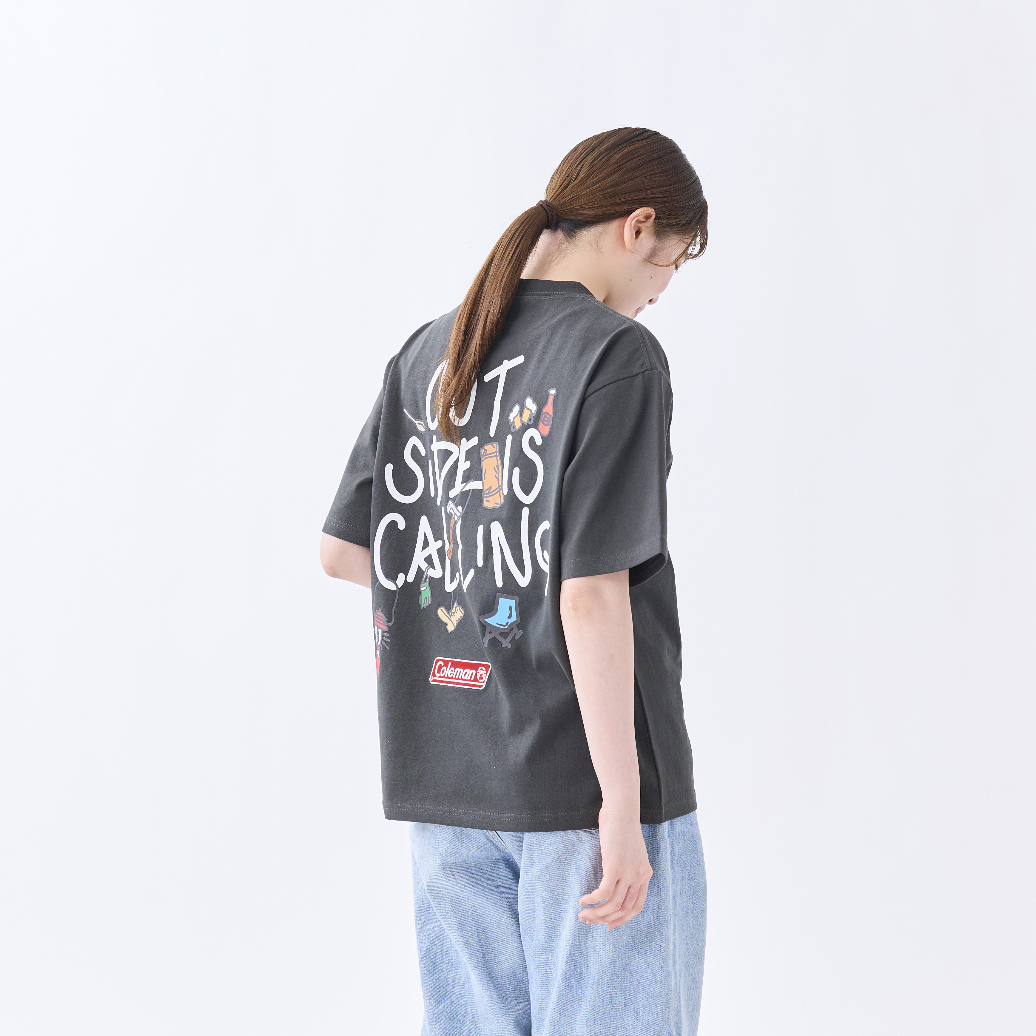 Tシャツ アウトサイドイズコーリング（チャコールグレー）