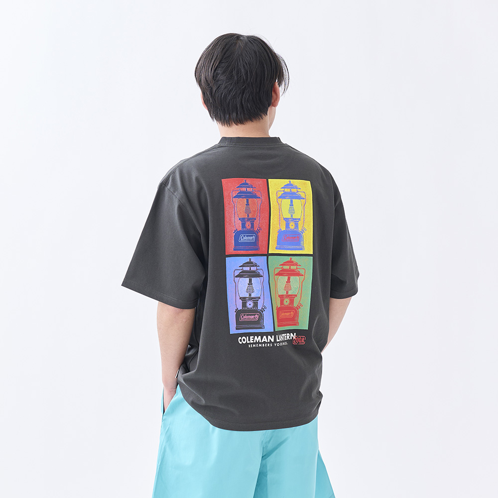 Tシャツ ポップアートプリント（チャコールグレー）