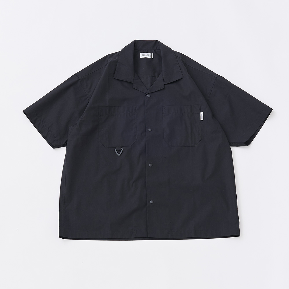 ゼロテックス オープンカラーシャツ（ブラック）