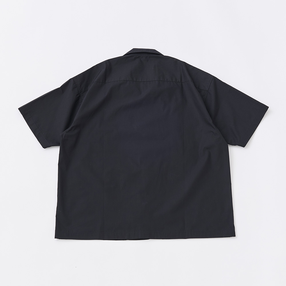 ゼロテックス オープンカラーシャツ（ブラック）