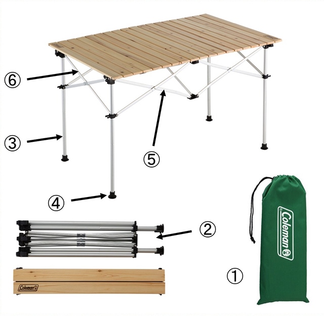 ウッドロール２ステージテーブル／110用　フレーム（正面）