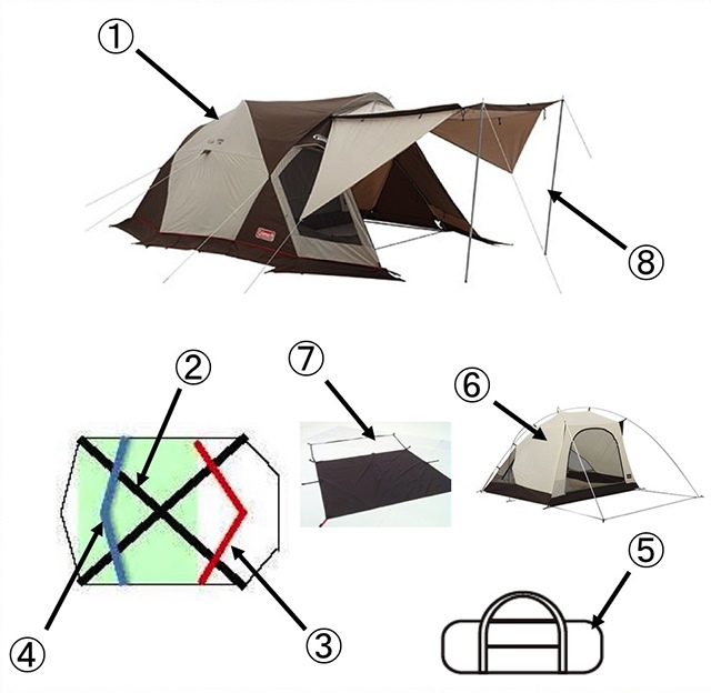 ウェザーマスタートリオドーム用フロントポール（シルバー）(1本)