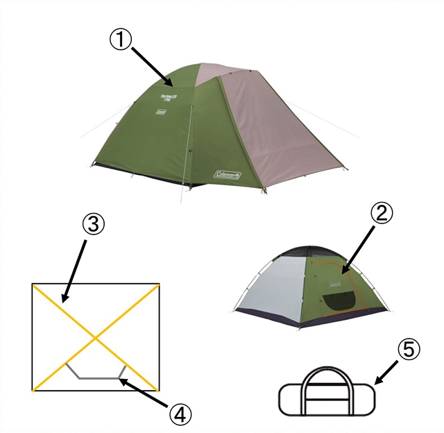 バイザードーム/270スタートパッケージ用メインポール（1本入り）