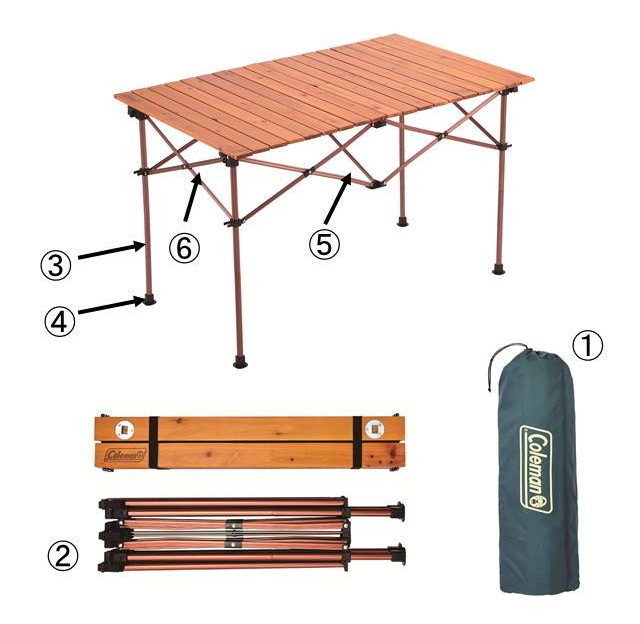 収納ケース　ナチュラルウッドロールテーブルクラシック/110用