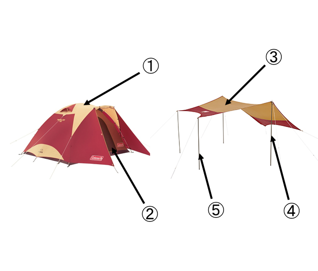 ヘキサタープ用メインポール（1本入り）