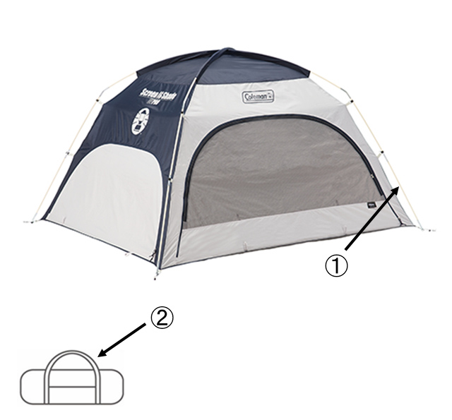 スクリーンIGシェード(ネイビー/グレー)用 メインポール1本