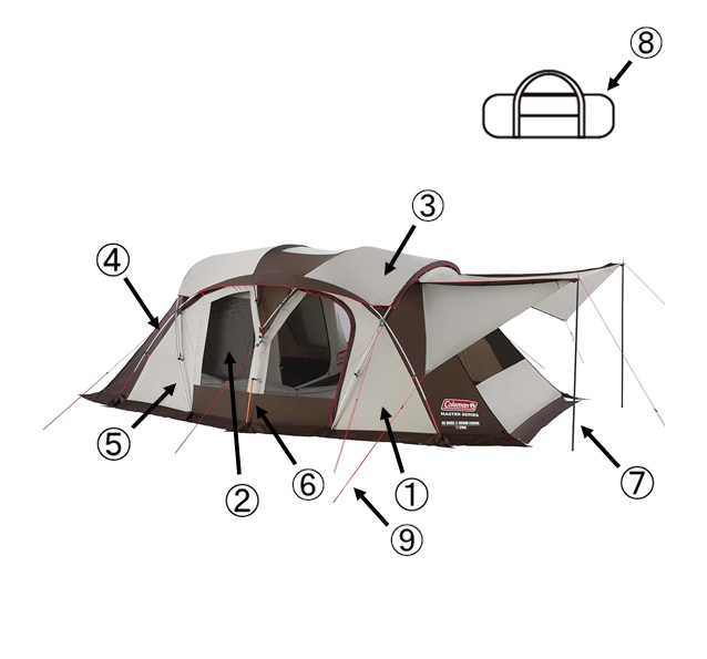 4S ワイド 2ルーム カーブ用フロント・リアポール（シルバー/ブルー）1本