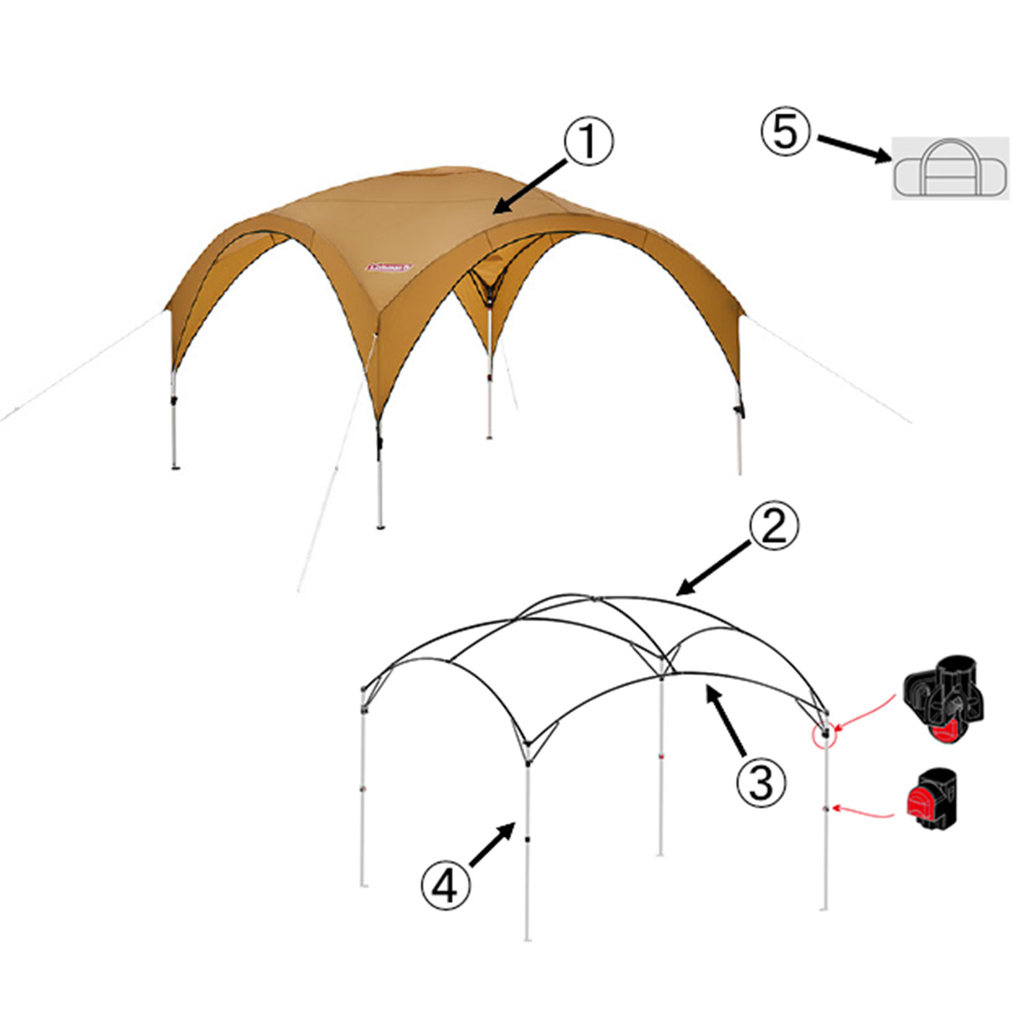 パーティシェードライト/３００用ルーフフレーム