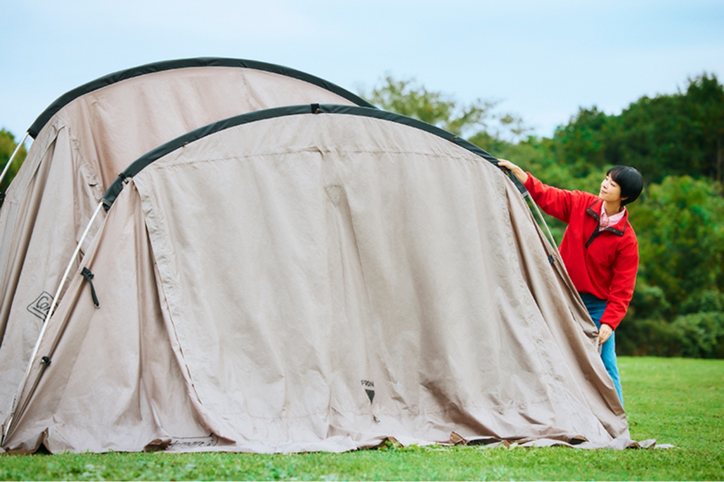 簡単設営：大型でもスピード設営